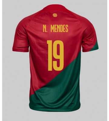 Lacne Muži Futbalové dres Portugalsko Nuno Mendes #19 MS 2022 Krátky Rukáv - Domáci